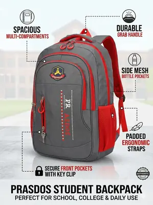 Kashif Luggage Kids School Backpack Waterproof Fabric ideal for 2 to 4 Class