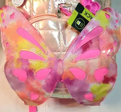 Girls Plain Butterfly Bag Primary Class College Party & Picnic Bag for Girls High Quality with Free Keychain thumbnail 5