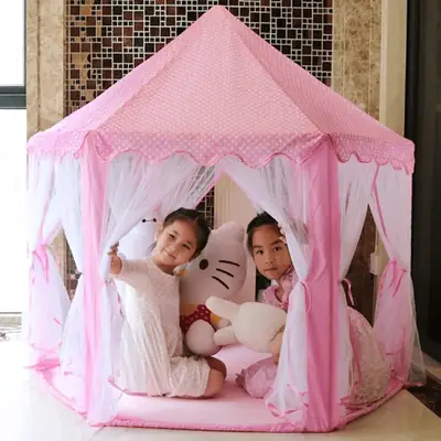 Princess Castle Play Tent House for Kids – Dreamy Playhouse for Your Little Princess  thumbnail 3