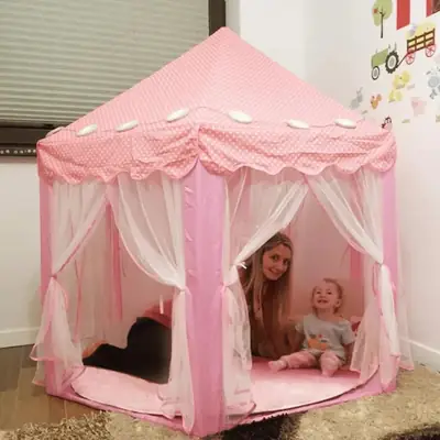 Princess Castle Play Tent House for Kids – Dreamy Playhouse for Your Little Princess  thumbnail 4