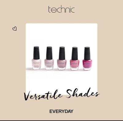 Technic Nail Polish Pack of 6 Shades for Pakistani Women thumbnail 2