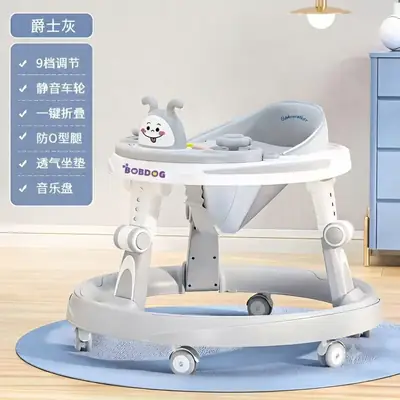 Baby Walker Round Shape SS Frame Breathable seat Korea Made With Lights and Music  thumbnail 3
