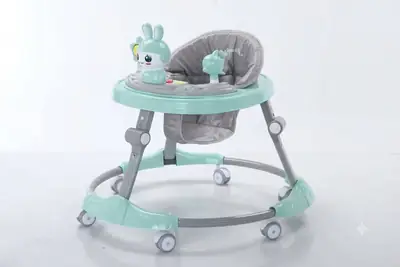 Baby Walker Round Shape SS Frame Breathable seat Korea Made With Lights and Music 