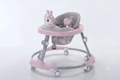 Baby Walker Round Shape SS Frame Breathable seat Korea Made With Lights and Music  thumbnail 2