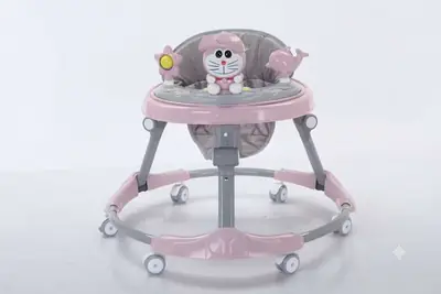 Baby Walker Round Shape SS Frame Breathable seat Korea Made With Lights and Music  thumbnail 3