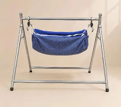 Baby Swing Premium Stainless Steel Frame, Strong & Stable Structure With Fabric