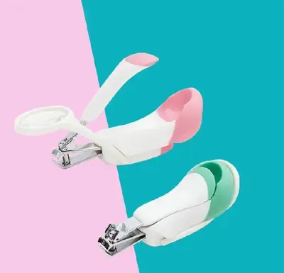 Baby Nail Clipper with magnifying glass CHICCO Kids Nail Cutter Pink / Green