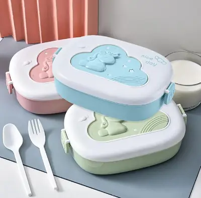 RXEZI Bento Box Cute Lunch Box For Compartments Lunchbox School Outdoor Camping Picnic Food Container Portable
