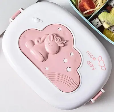 RXEZI Bento Box Cute Lunch Box For Compartments Lunchbox School Outdoor Camping Picnic Food Container Portable thumbnail 4