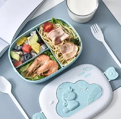 RXEZI Bento Box Cute Lunch Box For Compartments Lunchbox School Outdoor Camping Picnic Food Container Portable thumbnail 6