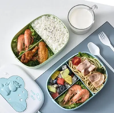 RXEZI Bento Box Cute Lunch Box For Compartments Lunchbox School Outdoor Camping Picnic Food Container Portable thumbnail 7