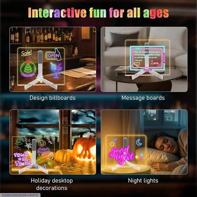 Acrylic Lcd Writing Tablet/Acrylic LED Writing Board with Glow & Neon Effects thumbnail 1