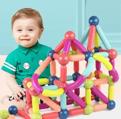 Magnetic Building Blocks Set For Kids thumbnail 3