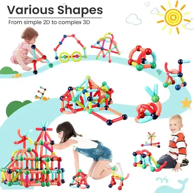 Magnetic Building Blocks Set For Kids thumbnail 6