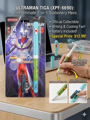 kids Fan Pen, Fan Ballpen With Battery Imported Made  thumbnail 2