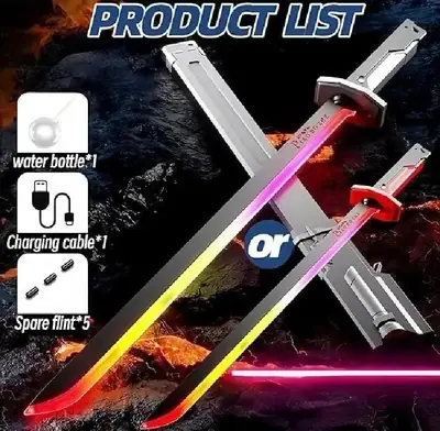 Sparkblade LED Talwar Sword 31.5 Inch Toy Sword with Sparks Smoke and Flash Effects for Boys thumbnail 2