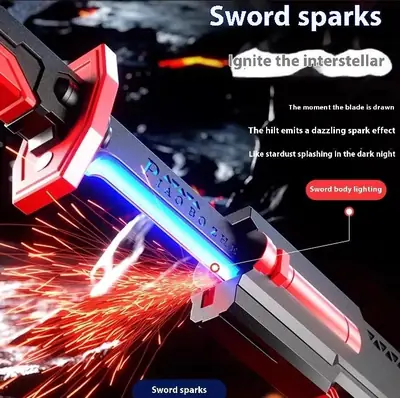 Sparkblade LED Talwar Sword 31.5 Inch Toy Sword with Sparks Smoke and Flash Effects for Boys thumbnail 7