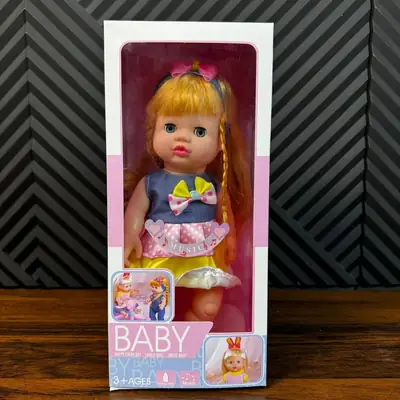 Baby Doll Happy Every Day with Feeding Bottle & Music  Baby Feeding Musical Dol thumbnail 3