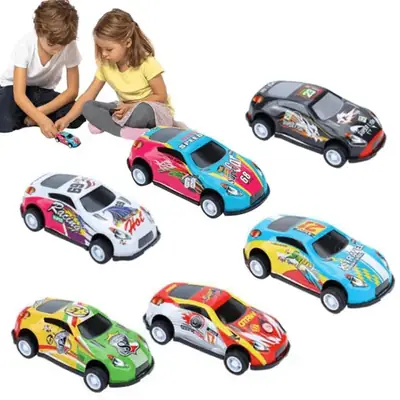 Pull Back Die-Cast Cars Set 6 Pcs thumbnail 2