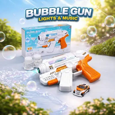 Automatic Bubble Machine Gun with Lights & Music thumbnail 3