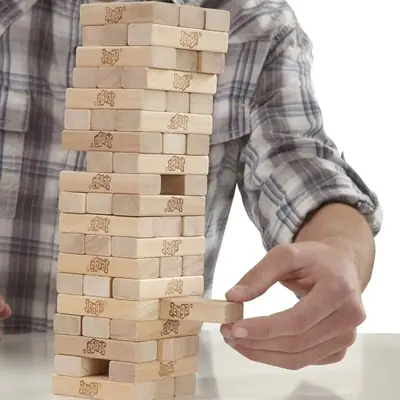 Classic Jenga Wooden Stacking Tower Board Game for Kids & Adults Jenga Classic Stacking Game – Fun for All Ages! thumbnail 5