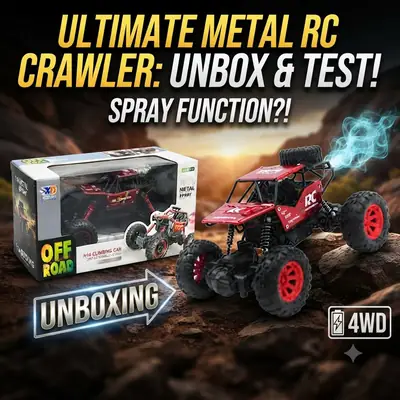 Ultimate Metal 4WD RC Crawler with Integrated Spray Function