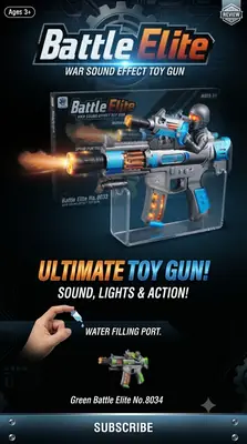 Battle Elite War Sound Effect Toy Gun – Interactive Light & Mist Action