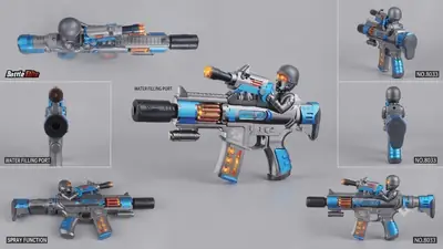 Battle Elite War Sound Effect Toy Gun – Interactive Light & Mist Action thumbnail 3
