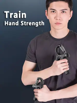 Automatic Counting Hand Gripper Adjustable Resistance Automatic Counting Non-Slip Hand Grip Strength Trainer Fingers Wrist Forearm Exerciser Workout Gear Home Gym Exercise Equipment Hand Gripper 5-60KG Automatic Non-Slip hand strengthen
