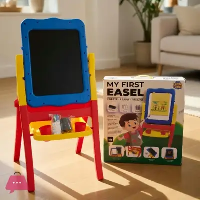 2-in-1 Easel Art Drawing Board with Accessories