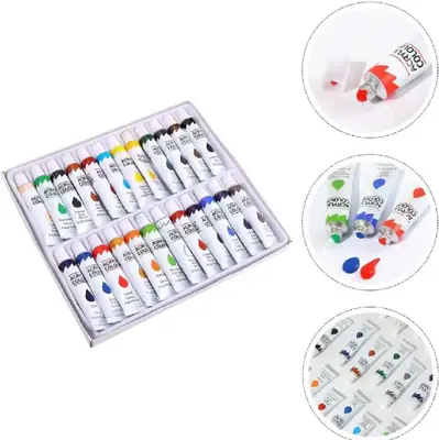 Acrylic Color Paints, Paint Tubes, Set of 12 Pcs Set thumbnail 2