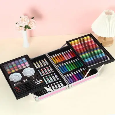 145-Piece Kids Coloring, Drawing & Painting Art Kit – Creative Gift Set for Kids thumbnail 2