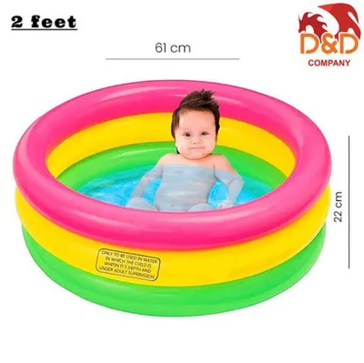 Rainbow Inflatable Pool for Kids Balcony Play thumbnail 2