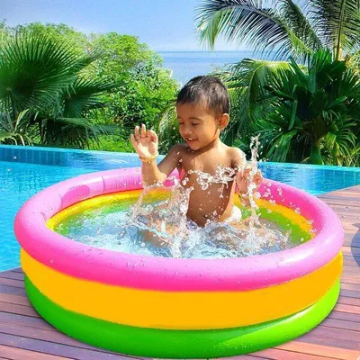 Rainbow Inflatable Pool for Kids Balcony Play thumbnail 4