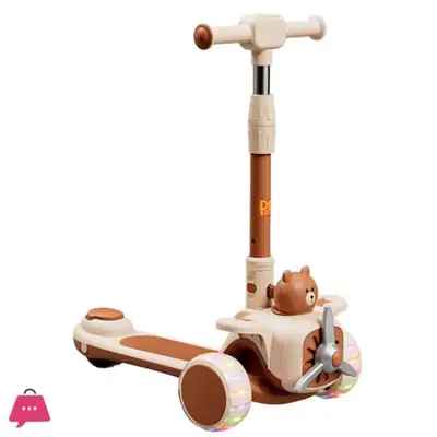 Happy Airplane Scooter Adjustable Scooter for Kids Scooty With Light Sound thumbnail 4