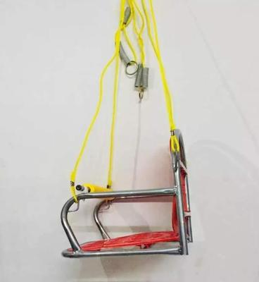 Metal Safety Swing for Kids with Red Seat & Yellow Bar thumbnail 4