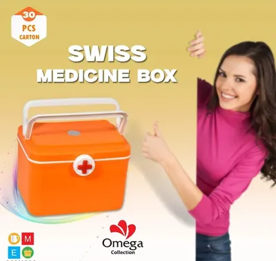 Large Swiss-Style Medical Storage Box – Organizer for First Aid Kits, Pills, and Health Supplies thumbnail 4