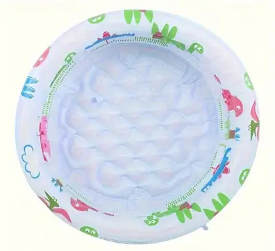 Water Compact and Durable Inflatable Round Swimming Pool PVC, Equipped with Family Entertainment Accessories, Inflatable Swimming Pool, Vivid Dinosaur and Plant Design, Game Pool Dinosaur Themed Swimming Pool Durable Swimming Pool thumbnail 2