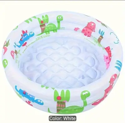 Water Compact and Durable Inflatable Round Swimming Pool PVC, Equipped with Family Entertainment Accessories, Inflatable Swimming Pool, Vivid Dinosaur and Plant Design, Game Pool Dinosaur Themed Swimming Pool Durable Swimming Pool thumbnail 3