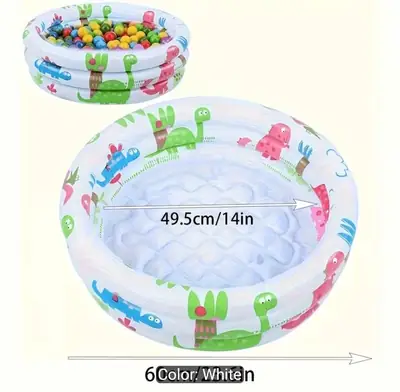 Water Compact and Durable Inflatable Round Swimming Pool PVC, Equipped with Family Entertainment Accessories, Inflatable Swimming Pool, Vivid Dinosaur and Plant Design, Game Pool Dinosaur Themed Swimming Pool Durable Swimming Pool thumbnail 5