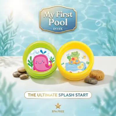 Intex  My First Baby Pool ( 24" x 6" ).Bestway Fill N Fun-Play Inflatable Swimming Pool For Kids- Baby Bath Tub