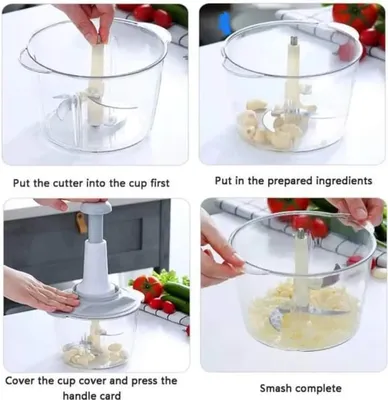 Manual Hand Chopper 2L ABS Plastic Kitchen Tool thumbnail 6