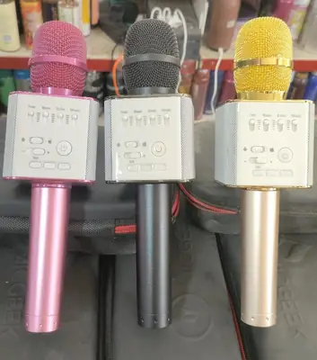 Wireless Electric Singing Mike Handheld Multi-Function Bluetooth Karaoke Mic with Microphone Speaker for All Smart Phones thumbnail 3