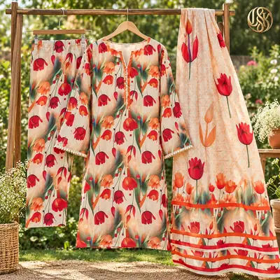 Olleza Women Khaddar - 3pcs - OSK03