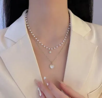 Heart Design Gold Plated Necklace thumbnail 4