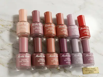 12 Pcs Nude Shades High Pigmented Big Size Nail Polish Set thumbnail 6