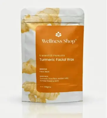 Turmeric Facial Wax , 5 Min Painless Herbal Wax Powder 