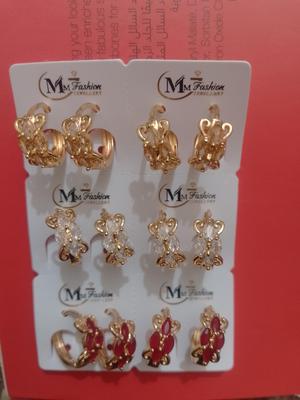 Golden Leaf Earrings for Women Wedding Party Daily Wear thumbnail 2