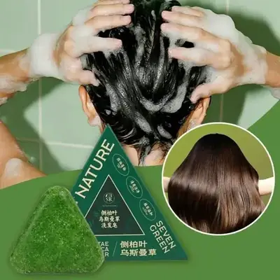 Triangle Green Soap Shampoo Bar, China Made