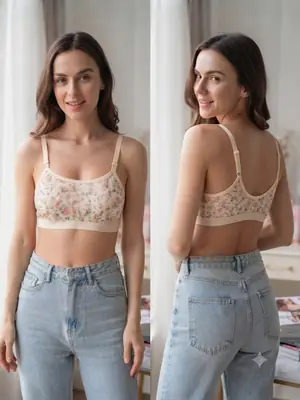 Summer Stuff Soft Printed Bra For Teenagers, Lightweight & Comfortable, 1 pc